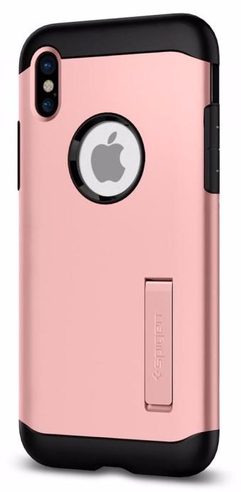 фото Чехол spigen slim armor (057cs22139) для apple iphone x (rose gold)