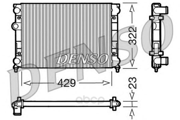 

Радиатор системы охлаждения vw golf 1.4/1.6 91 Denso DRM32007