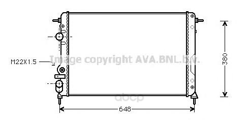 Радиатор охлаждения двигателя Ava RTA2241