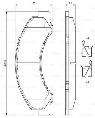 

Тормозные колодки Bosch дисковые 986494677