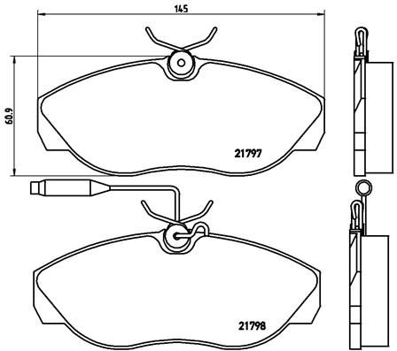 

Тормозные колодки brembo дисковые P23068