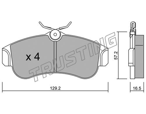 

Тормозные колодки TRUSTING дисковые 1250