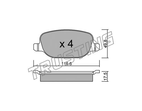 фото Комплект тормозных дисковых колодок trusting 720.0