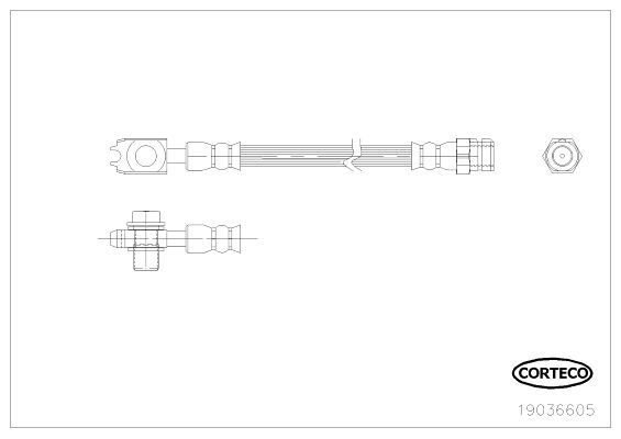 фото Шланг тормозной системы corteco 19036605