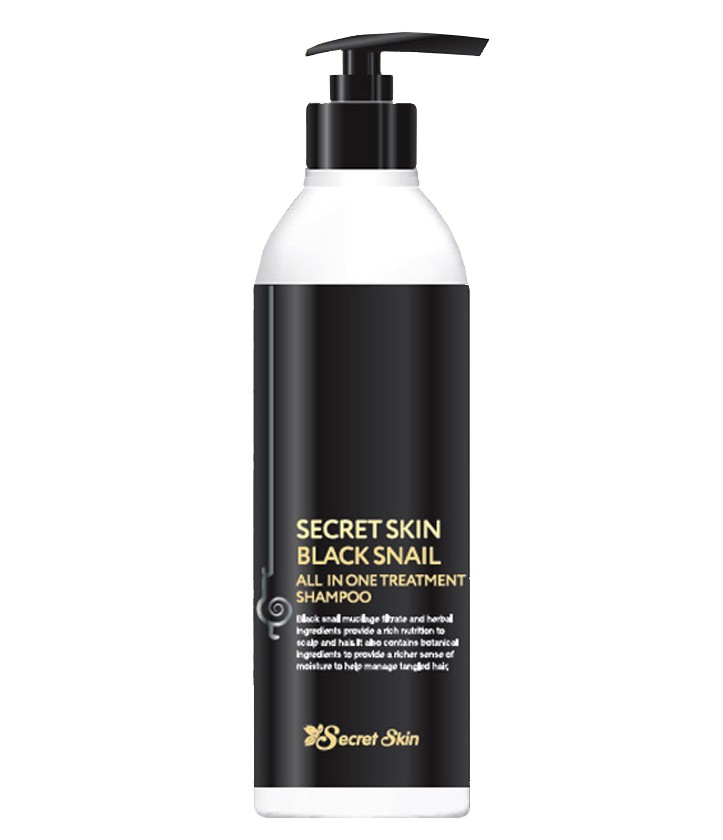 Шампунь для волос Secretskin Black Snail All In One Treatment Shampoo 250мл