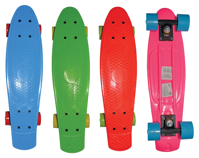 Детский скейтборд Navigator Т59493 Красный, синий, розовый, зеленый скейтборд пластиковый 56x15cm со свет колесами sportex e33095 зеленый sk503