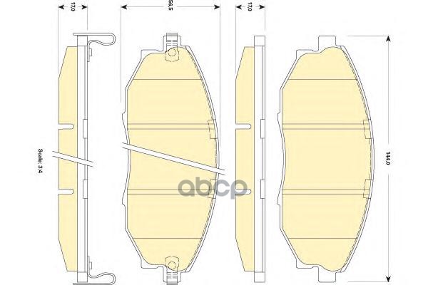 

Комплект тормозных колодок GIRLING 6141799