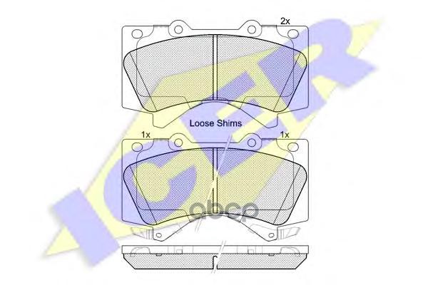 

Комплект тормозных колодок ICER 181874