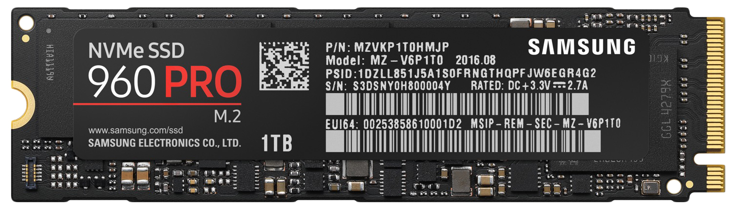 фото Ssd диск samsung 960 pro 1тб (mz-v6p1t0bw)