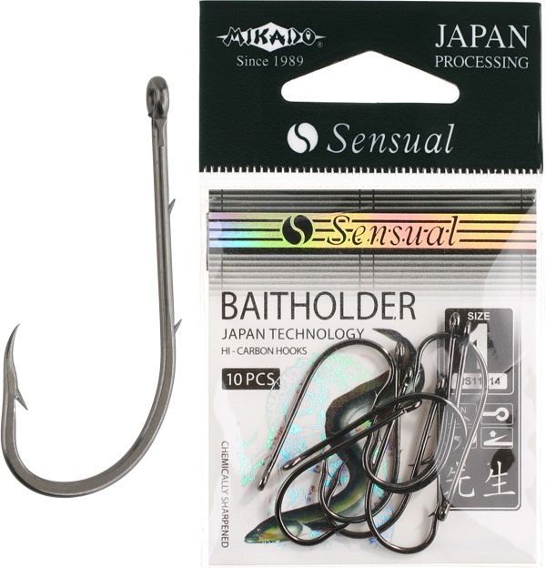Рыболовные крючки Mikado Sensual Baitholder №1, 10 шт.