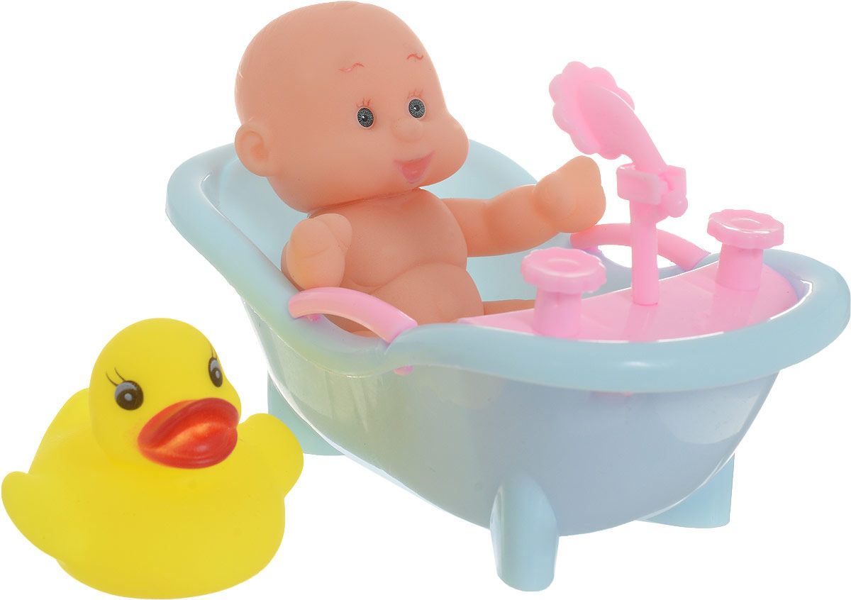

1 TOY Пупсик в ванной с одеждой и аксессуарами, Т14148