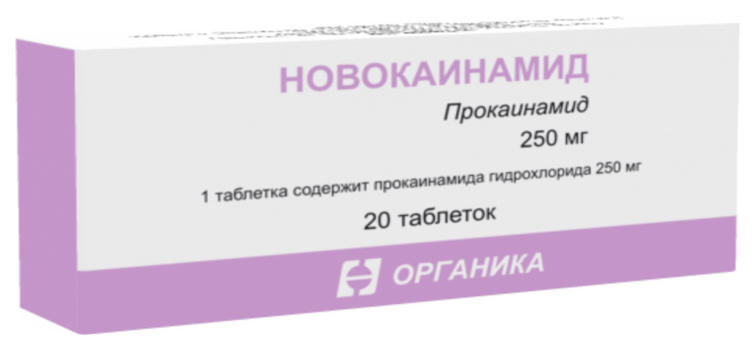 Купить Новокаинамид таблетки 250 мг 20 шт., Органика