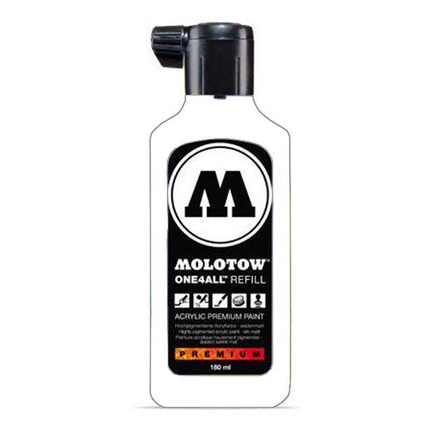 

Акриловая заправка для маркеров Molotow One4All 180мл, Белый, One4all 180мл Белая