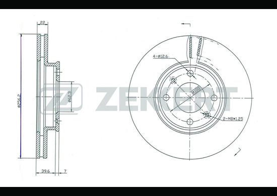 фото Тормозной диск zekkert bs-5261