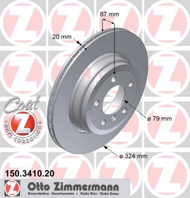 

Тормозной диск ZIMMERMANN 150.3410.20