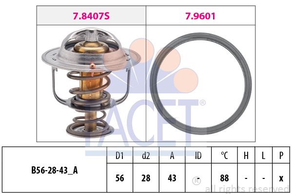 Термостат FACET 7.8408