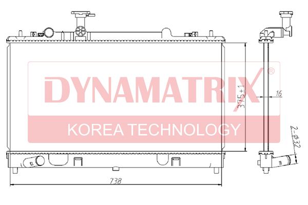 фото Радиатор охлаждения двигателя dynamatrix dr68508