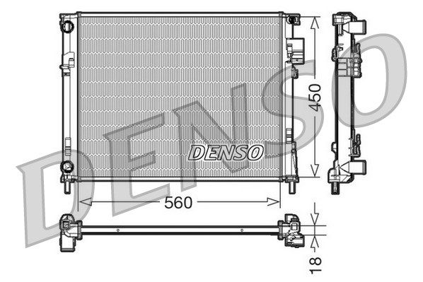 

Радиатор охлаждения двигателя DENSO DRM23095
