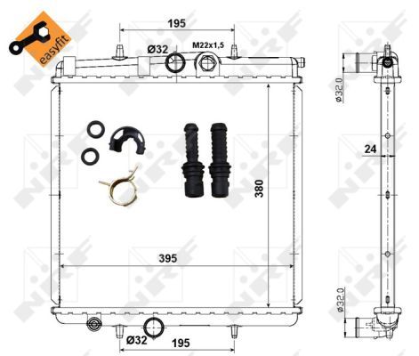 

Радиатор охлаждения двигателя NRF 509523