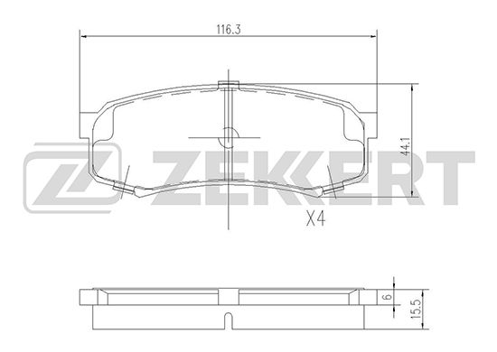 

Тормозные колодки ZEKKERT дисковые BS-2240