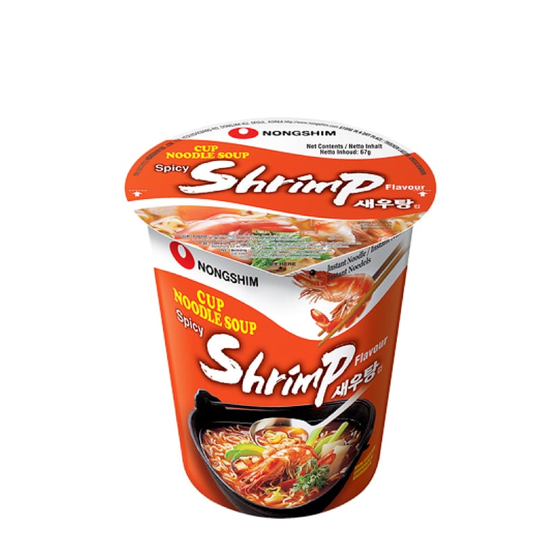 Лапша быстрого приготовления креветочная Nongshim стакан 67 г