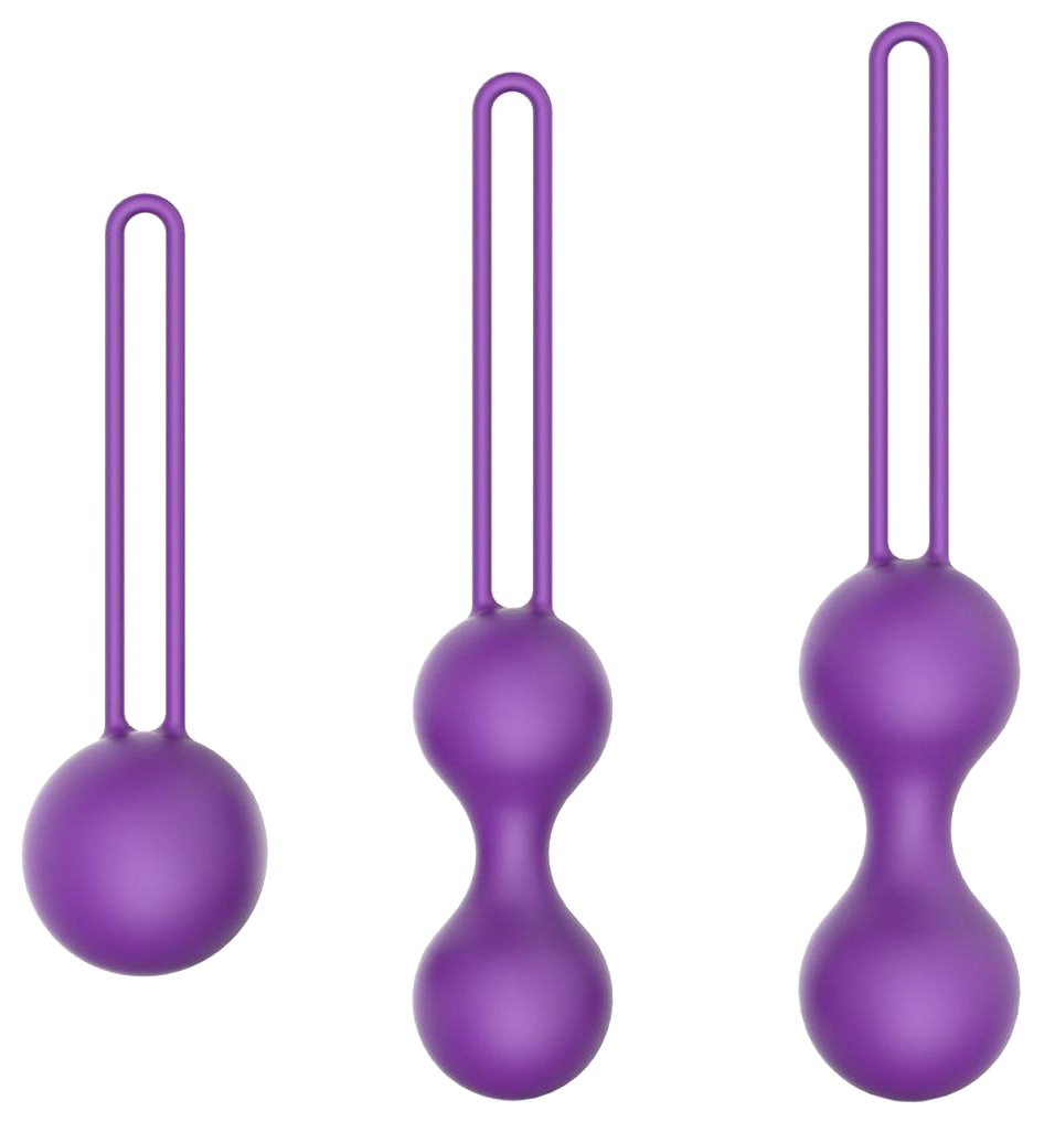 фото Набор из трех фиолетовых вагинальных шариков erokay