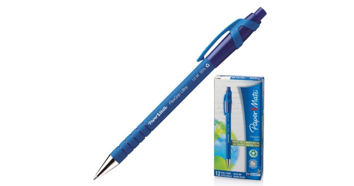 

Ручка шариковая Paper Mate Flexgrip Ultra RT S0190433, синяя, 1,2 мм, 1 шт.