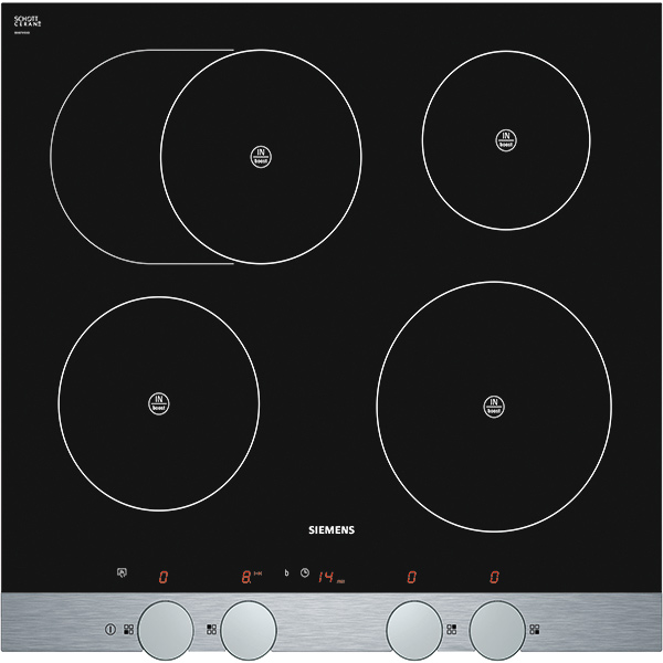 фото Встраиваемая варочная панель индукционная siemens eh685db19e black