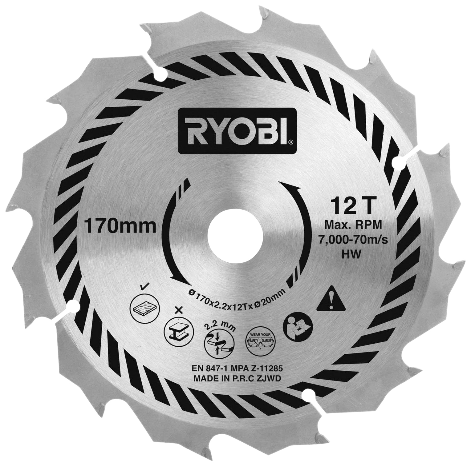 фото Пильный диск ryobi csb170a1 circ. saw bl 12tct emea