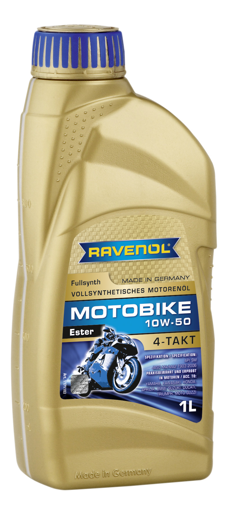 фото Моторное масло ravenol motobike 4-t ester 10w-50 1л