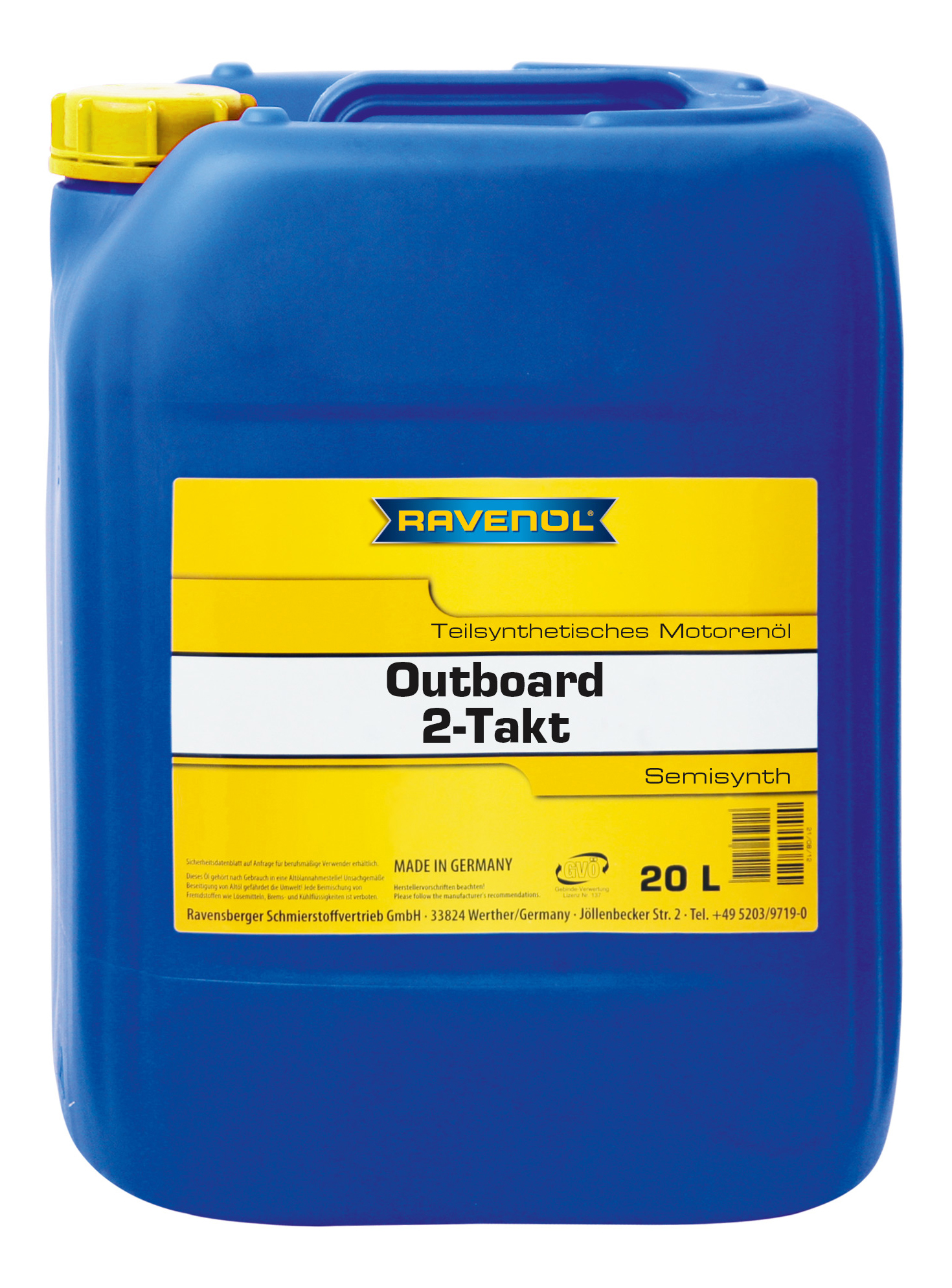 фото Моторное масло ravenol outboardoel 2t teilsynth 5w-30 20л