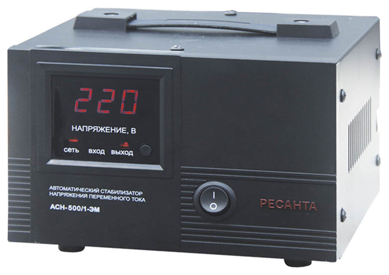 

Однофазный стабилизатор Ресанта ACH-500/1-ЭM, aCH-500/1-ЭM