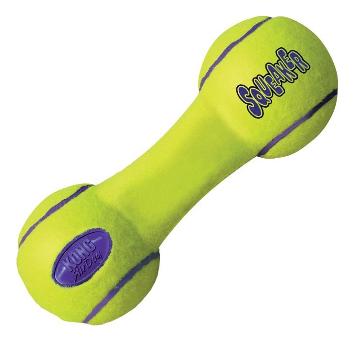 фото Жевательная игрушка для собак kong гантель, зеленый, длина 18 см