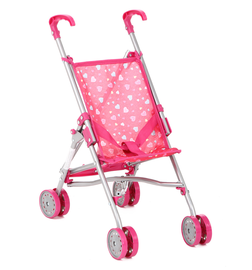 

Коляска для кукол Melobo S9307 розовый+сердечки S9307