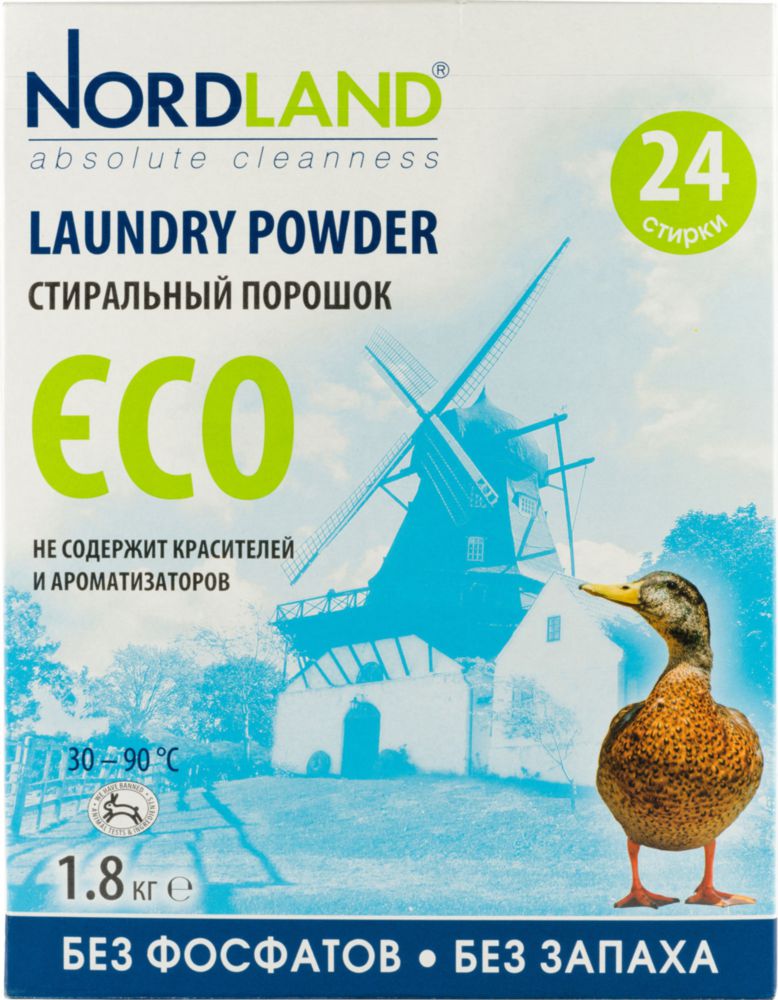 Порошок для стирки Nordland eco универсальный 1.8 кг