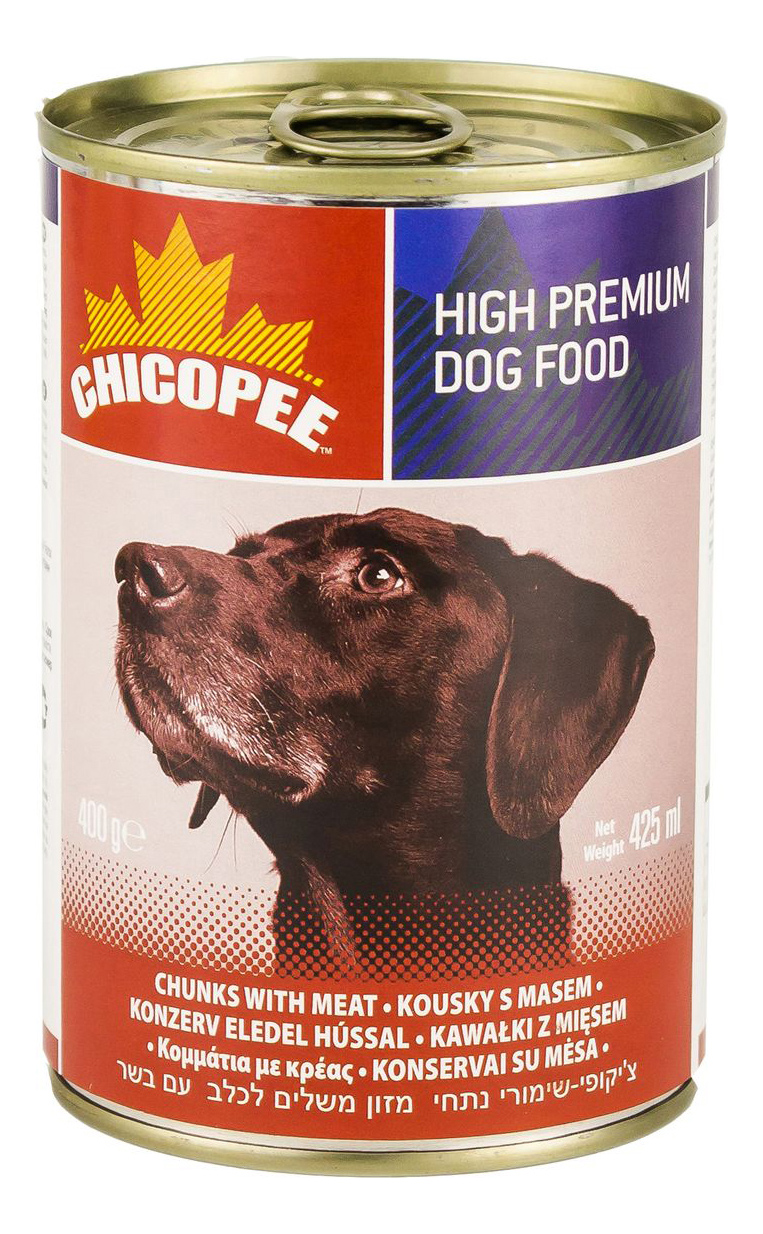 фото Консервы для собак chicopee, говядина в соусе, 400г