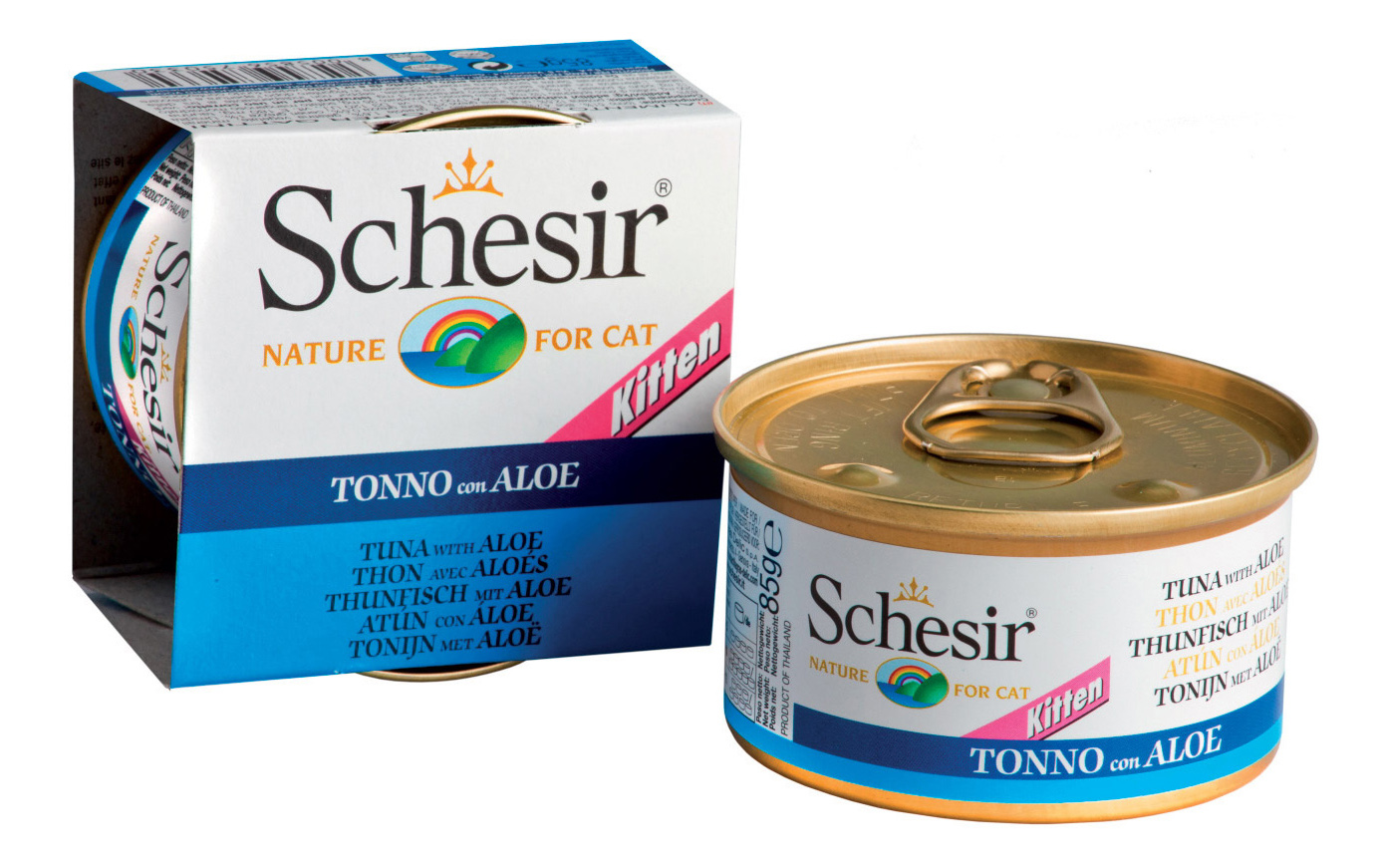 

Консервы для котят Schesir, тунец, алоэ, 85г, Ocean line