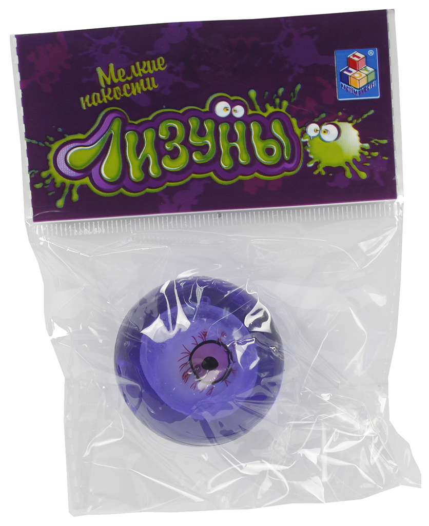

Лизун 1TOY Глаз Т58970, Желтый;синий;черный;красный