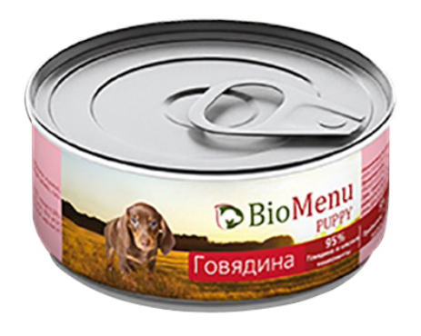 

Консервы для щенков BioMenu Puppy, говядина, 100г, говядина, 100 г