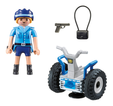 фото Игровой набор playmobil playmobil полиция: полицейский на балансирующей гоночной машине