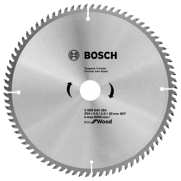 фото Пильный диск по дереву bosch eco wo 254x30-80t 2608644384