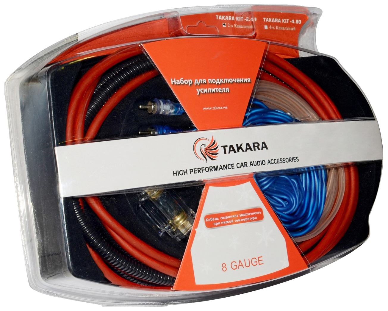 Комплект проводов для подключения усилителя TAKARA KIT-2.40XXL