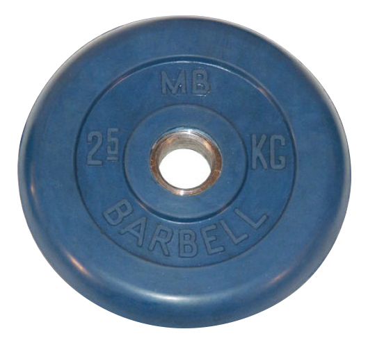 

Диск для штанги MB Barbell Стандарт 2,5 кг, 31 мм синий, Стандарт