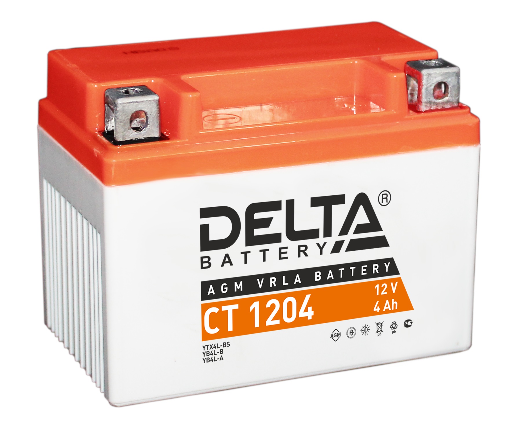 фото Аккумулятор автомобильный delta ct 1204 4 ач