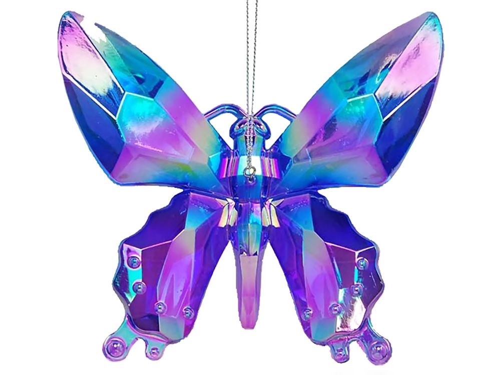 Елочная игрушка Crystal Deco Бабочка Тропическая 171817 15 см 1 шт.