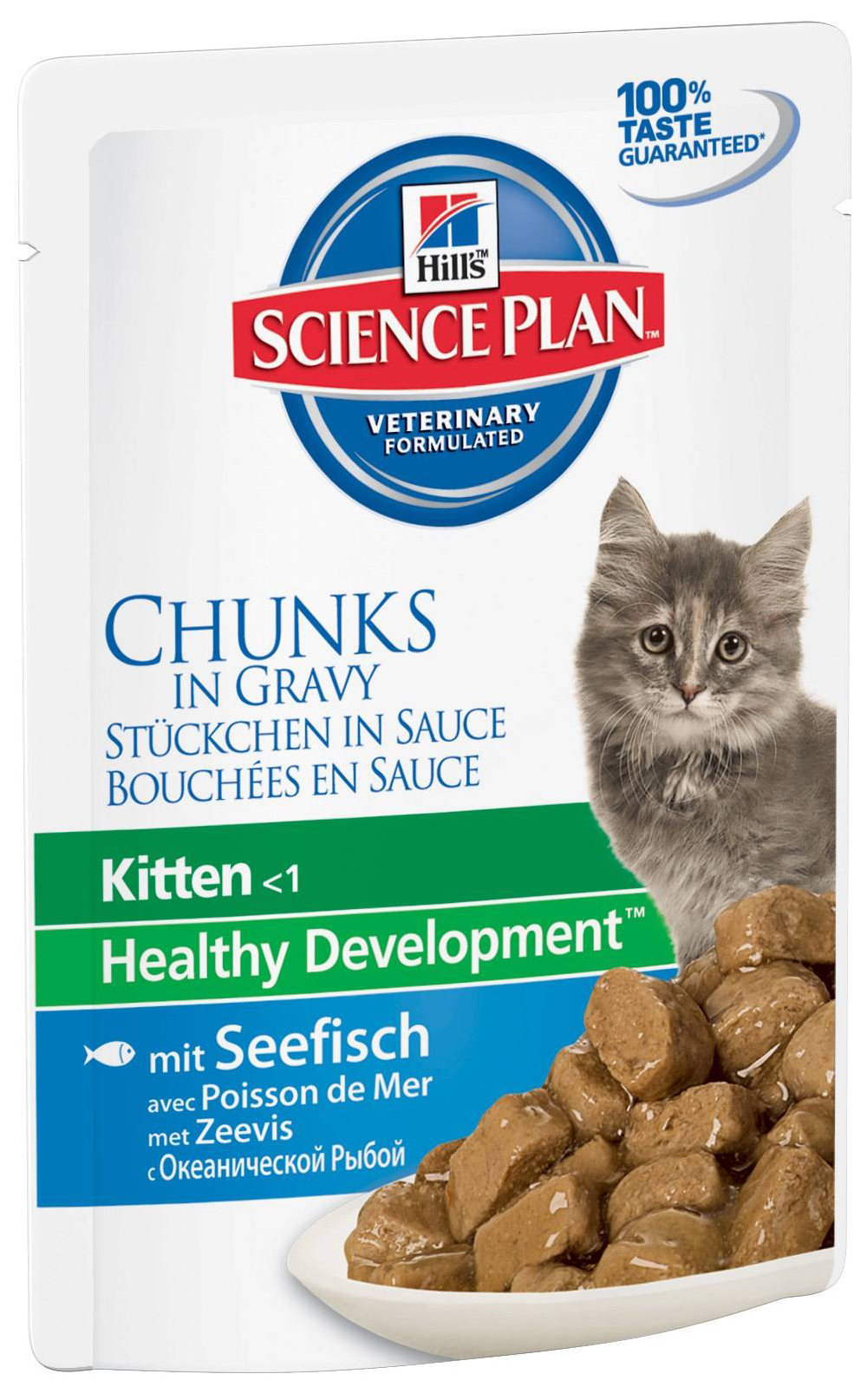 фото Влажный корм для котят hill's science plan kitten, лосось, 12шт, 85г