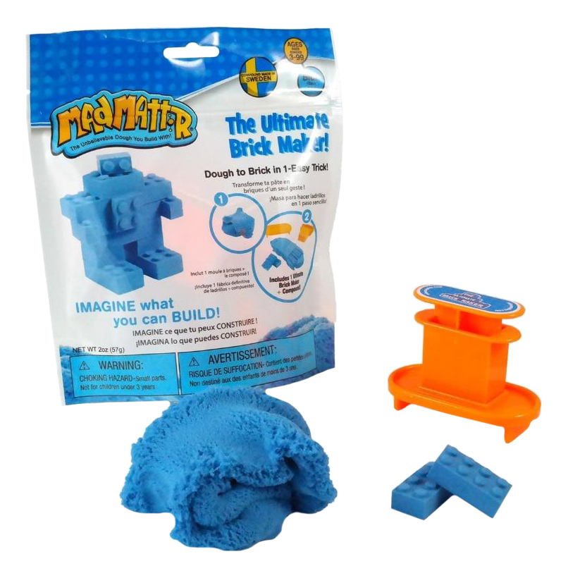 

Набор для лепки из пластилина MAD MATTR The Ultimate Brick Maker Pink голубой 210-203, The Ultimate Brick Maker