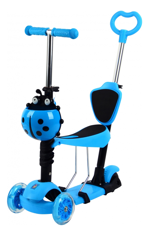 

Кикборд детский 5 в 1 голубой 1 TOY Т59962, 5 в 1 голубой