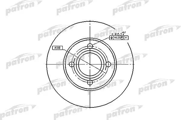 фото Тормозной диск patron pbd1521