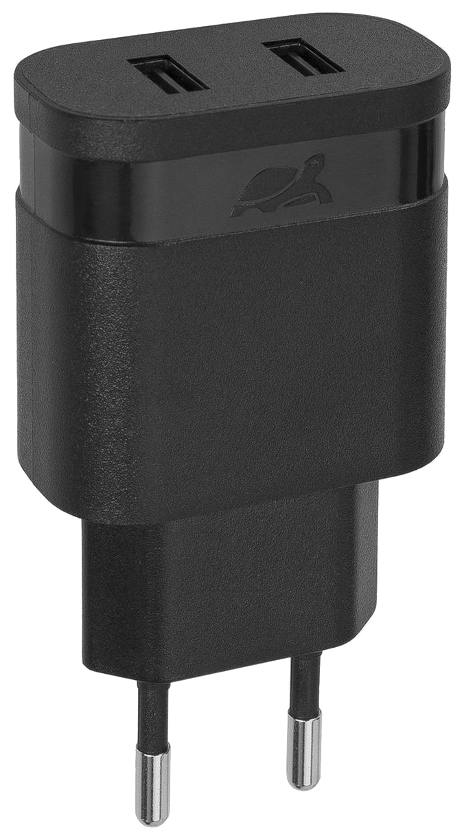 фото Сетевое зарядное устройство rivacase rivapower va4122 b00, 2 usb, 2,4 a, black